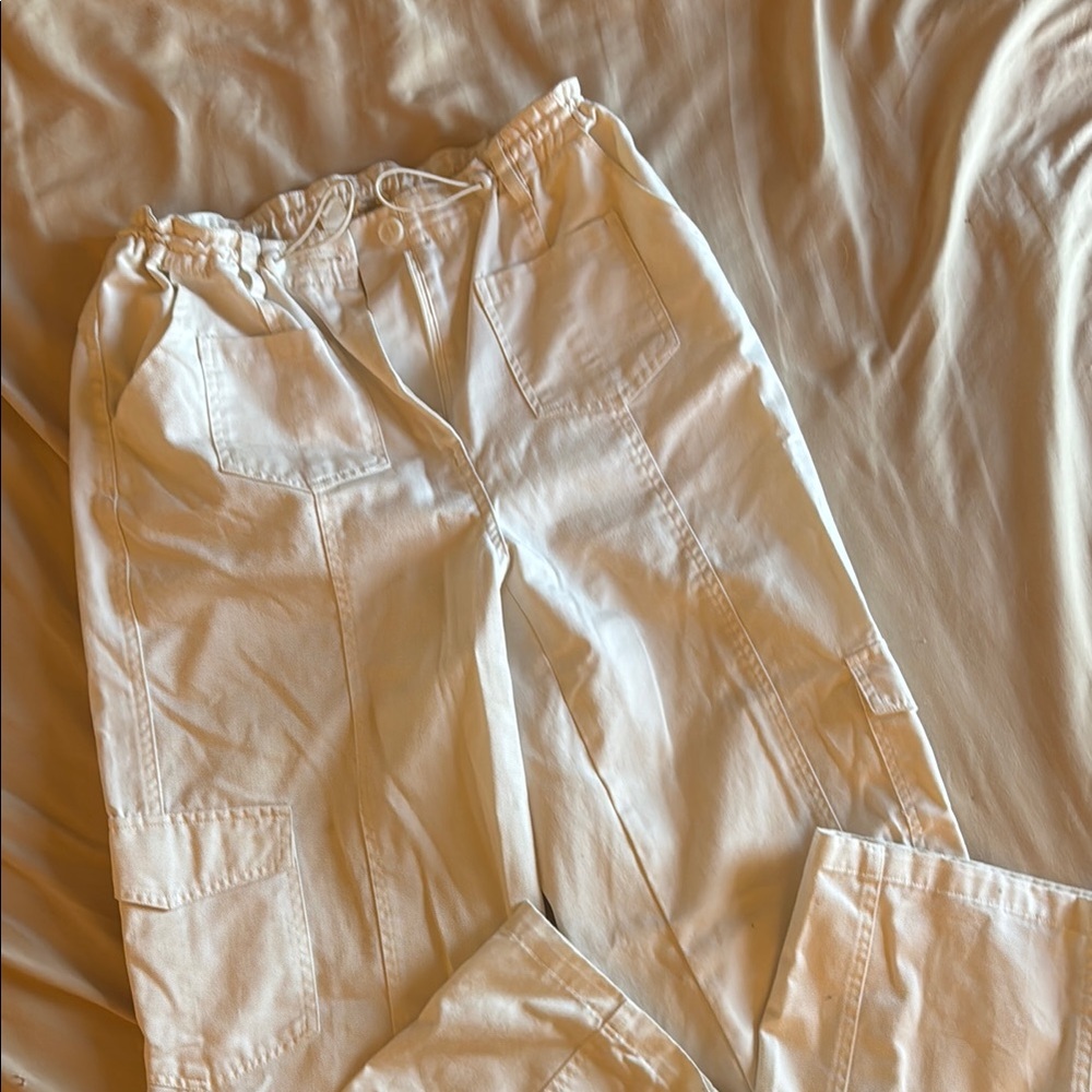 Stylish Cream Cargo Pants